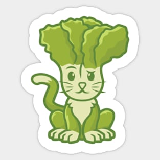 Mustard Green Cat Sticker